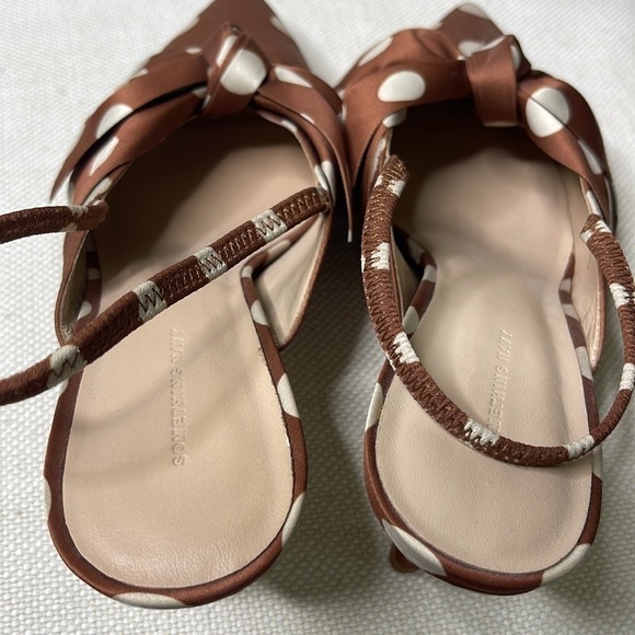 Something Navy Whitney Bow Polka Dot Slingbacks Size 5 Nordstrom Exclusive - Picture 7 of 9